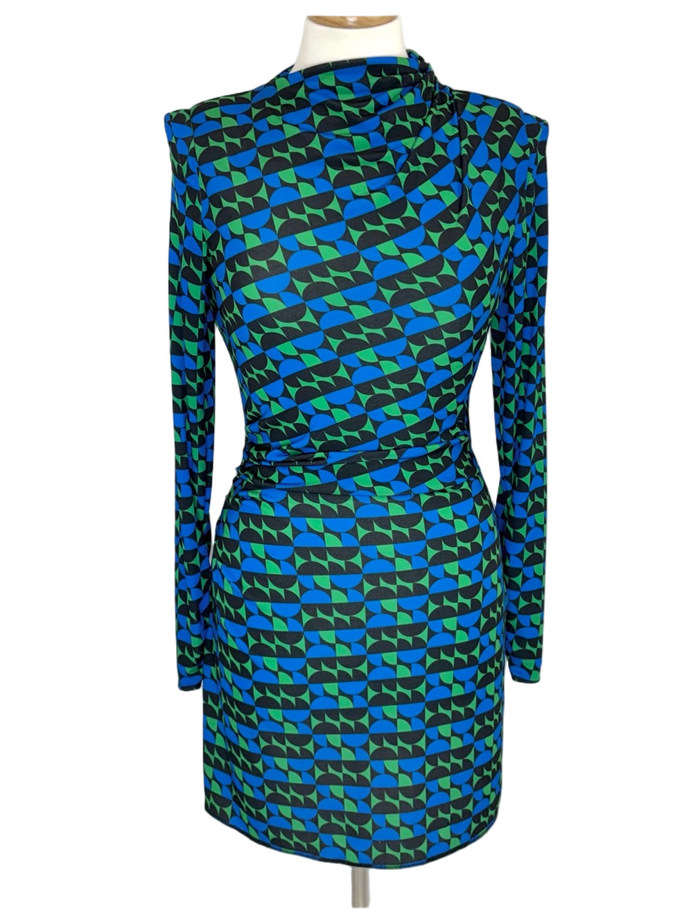 Zara geometric print bodycon dress